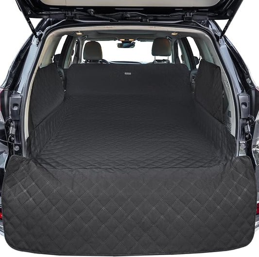 ALLANSING Extra Long SUV Cargo Liner for Dogs - Heavy-Duty 900D Oxford Waterproof Pet Cargo Protector with All-Round Protection & TPU Suction Cups, Fits Full-Size SUVs and Minivans by CARS%C2%B7DOGS%C2%B7SING