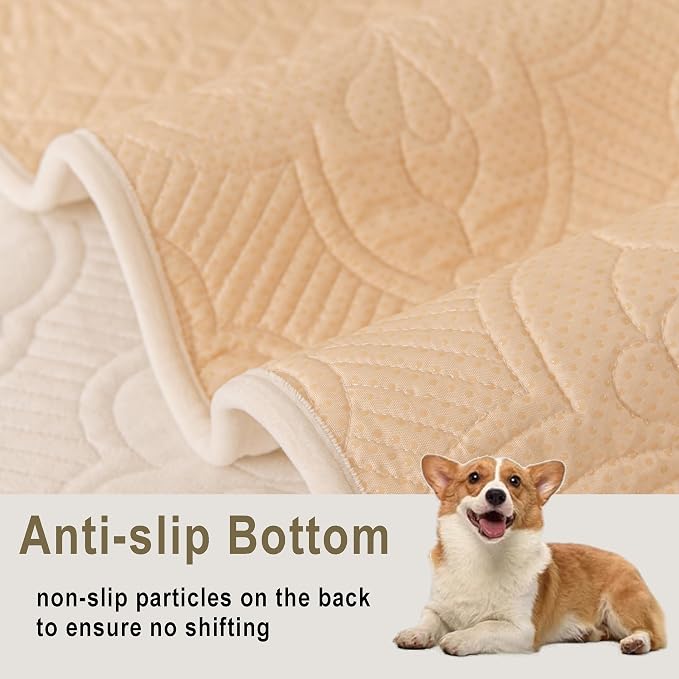 Couch Cover for Sectional Washable,Velvet Sofa Covers for 3 Cushion | Non-Slip Sofa Slipcovers, Couch Covers for Sofa, L Shaped Furniture Protector for Pet Dogs, White, 36"X71" (Only 1 Pcs) - Image 3