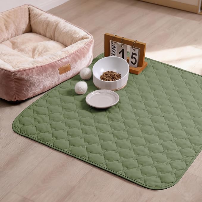 gogobunny 100% Double-Sided Waterproof Dog Bed Cover Pet Blanket Sofa Couch Furniture Protector for Puppy Large Dog Cat, Reversible (30x30 Inch (Pack of 1), Dark Green/Light Green) - Image 3