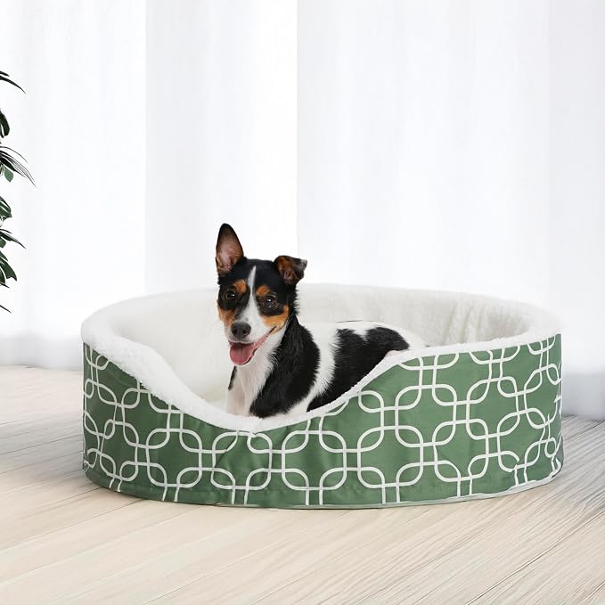 MidWest Homes for Pets Orthoperdic Egg-Crate Nesting Pet Bed w/Teflon Fabric Protector, Medium Green - Image 2