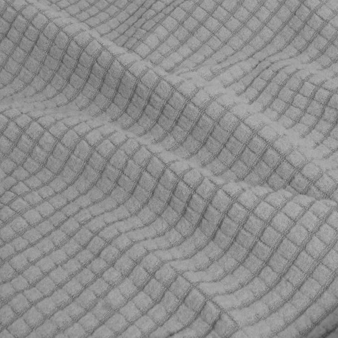 Easy-Going 2 Pieces Stretch Couch Cover Sofa Cover for Dogs Washable Sofa Slipcover for Separate Cushion Couch Spandex Jacquard Fabric Elastic Furniture Protector for Pets, Kids (Light Gray, Chair) - Image 5