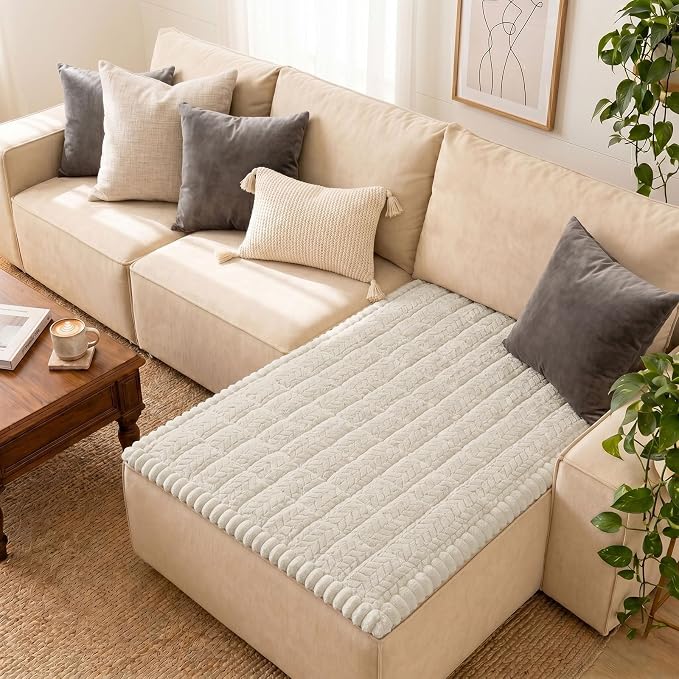 Smiry Couch Cover for Dogs, Non Slip Fuzzy Pet Sofa Covers Washable | Sofa Slipcovers for Sectional Couch, Soft Thick Furniture Protector for Cats Dogs, Against Fur, Dirt, Scratch (43"x63") by Smiry