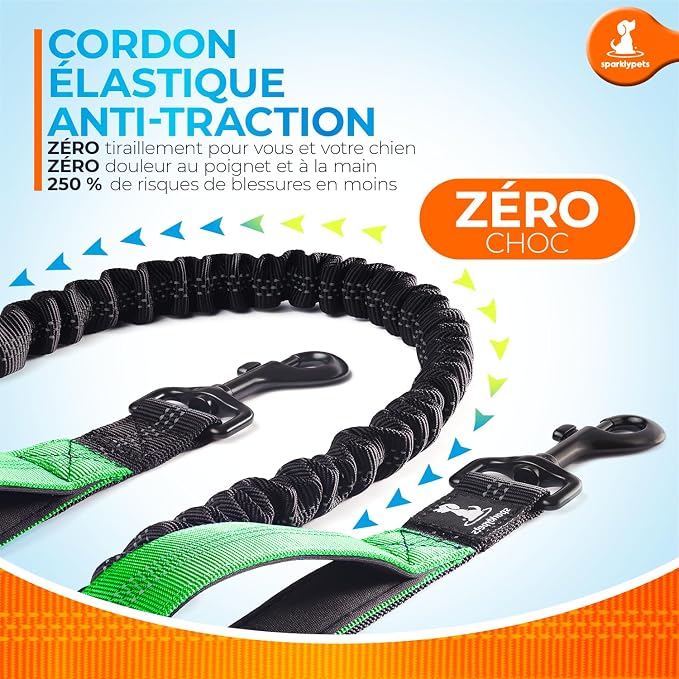 SparklyPets - Hands Free Dog Leash with Reflective Stitches - Waist Leash for Dog Walking, Hiking, Training, Jogging, Canicross, Running - for Medium & Large Breeds - Image 3