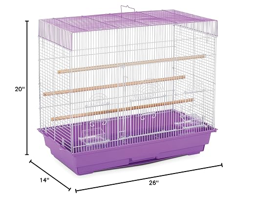 Prevue Pet Products SP1804-3 Flight Cage, Lilac/White,26" L x 14" W x 22 1/4" H - Image 4