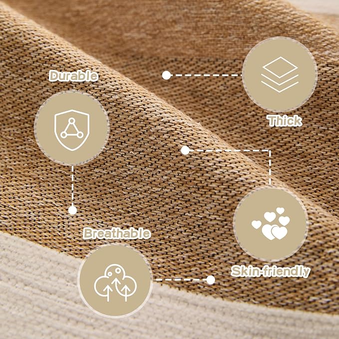 MEETSKY Boho Couch Cover Sofa Covers for 2 Cushion Couch Washable Sectional Couch Covers for Dogs Pet Furniture Protector Couch Cover Blanket for Living Room, 91" x 118", Khaki Geometry - Image 6