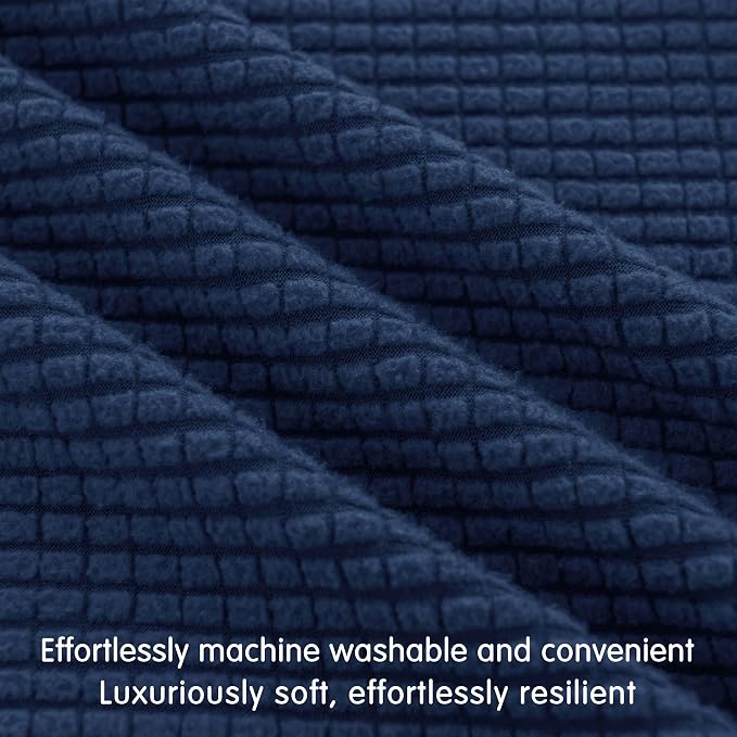 Hokway Couch Cushion Covers Stretch Cushion Covers Sofa Seat Cushion Slipcover Cushion Protector(DarkBlue, Medium) - Image 7