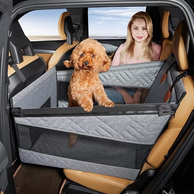 TKYZ Medium Dog Car Seat,Back Seat Extender for Dogs,Hard Bottom Seat Cover by TKYZ