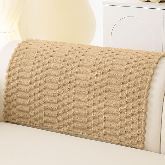 Smiry Waterproof Couch Covers for Dogs Washable, Non Slip Pet Sofa Cover | Plush Scratch Resistant Flannel Furniture Protector for Dogs, Camel, 36" x 36" by Smiry