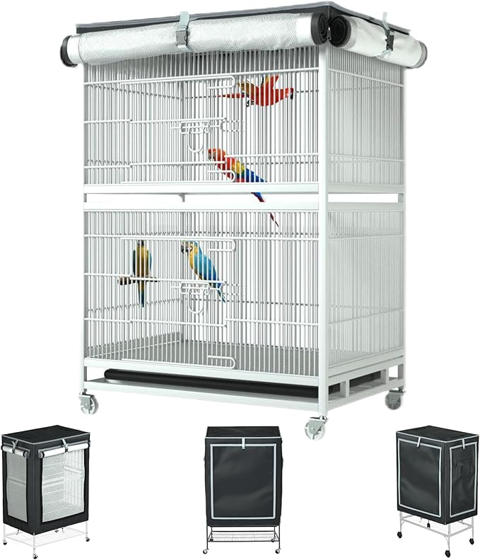 Large Bird Cage Cover - 600D Cage Covers for Night, Good Night Bird Cage Cover for Large Birdcage,Indoors or Outdoors (M) by APOLAI7