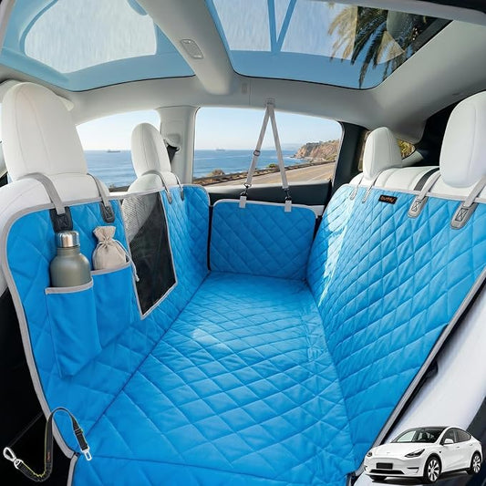 Dog Seat Cover for SUV and Small Truck, Waterproof Car Hammock Heavy Duty Back Seat Cover for Dog with Mesh Window Durable Scratchproof Pet Car Seat Protector for Rav4 CR-V Jeeps by iBuddy