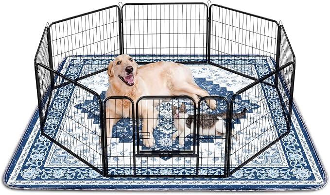 INVENHO 2PACK Washable Pee Pads for Dogs 60"x48" Reusable Dog Pads Extra Large Upgrade Non-Slip Dog Pee Pads Heavy Absorbency Puppy Pee Pads Quick Dry Whelping Pads/Waterproof Puppy Training Pad by INVENHO