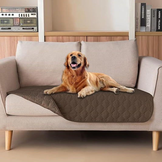 gogobunny 3X Stronger Waterproof Pet Blanket, Scratch Proof Furniture Protector for Dogs Cats, Reversible Cover 32x53 Inch, Dark Chocolate by gogobunny