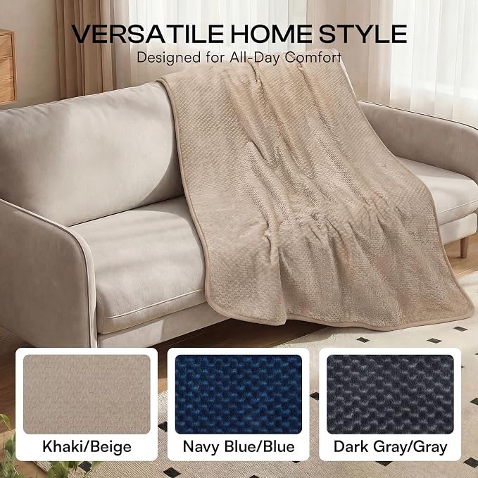 Luciphia Waterproof Blanket for Small Dog Cat Puppy Ultra-Soft & Calming Pet Throw Reversible Warm Fleece Durable Furniture Crate Couch Cover Protector Machine Washable Leakproof Beige S (40''x28'') - Image 4