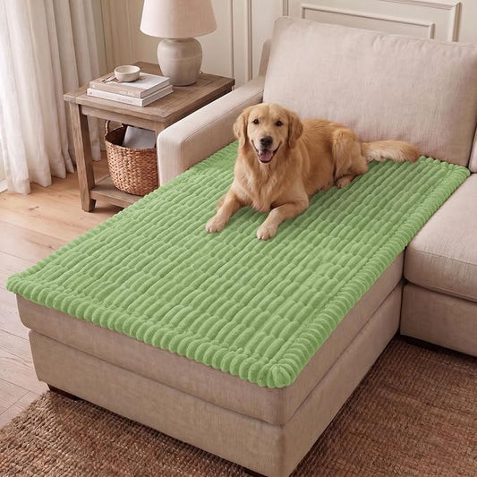 hyha Couch Cover for Dogs, Washable Non Slip Plush Flannel Sofa Protector | Thick Flannel, Silicone Anti-Slip Backing, Pet Hair & Scratch Protection, Fits Sofa & Loveseat (43" x 82.7") by hyha