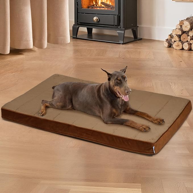 Dog Bed for XX Large Dog - Orthopedic Pet Beds with Memory Foam, Waterproof Removable Washable Cover with Non-Slip Bottom, Khaki, 47" L x 29" W x 3" H - Image 7