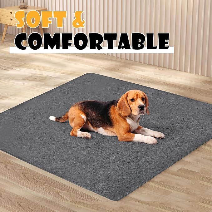 1 Pack Extra Large Washable Pee Pads for Dogs 72"x72" Reusable Dog Mat for Floor Non-Slip Waterproof Pee Pads for Dogs Fast Absorbent Pet Whelping Pads Puppy Playpen Mat for Incontinence, Housebreak - Image 9