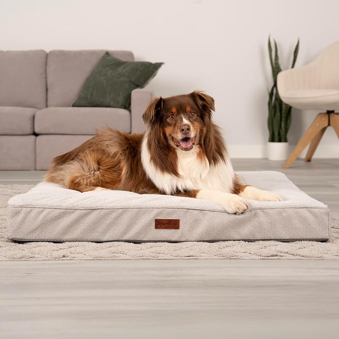 Furhaven Orthopedic Dog Bed – Classic Cushion with Plush Tufted Top, Supportive Foam Mattress, Removable Washable Cover, Joint Relief - Gray, Jumbo - Image 2