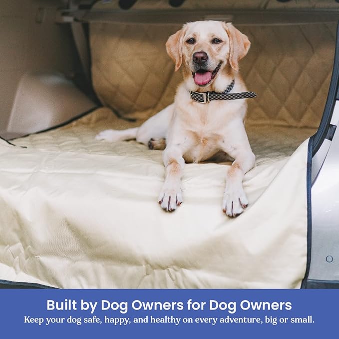 4Knines SUV Cargo Liner for Dogs – Dog Trunk Cover – Heavy-Duty, Waterproof Pet Seat Protector – Durable Cargo Liners for Dogs – USA-Based Company - Large (Tan) - Image 5