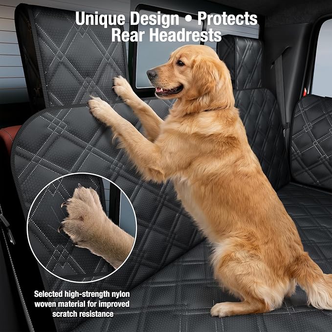 Surfcabin Truck Back Seat Extender for Dogs – Waterproof Full Size Pickup Pet Seat Cover with Door Protection, Hard Bottom Holds 420 lbs Dog Hammock for F150, RAM 1500 & More - Image 3