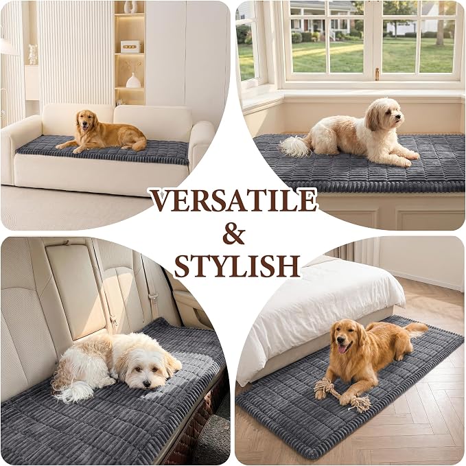MEETSKY Couch Cover for Dogs, Washable Sofa Covers for 3 Cushion Couch, Non Slip Pet Couch Covers for Sofa, Soft Furniture Protector Against Fur Pet Friendly, Dark Grey, 27.6" x 70.9" - Image 6