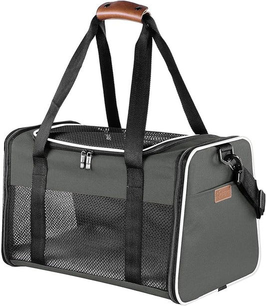 Cat Carrier - Portable Foldable Dog Pet Carrier, Soft-Sided Pet Bag up to 22 Lbs, Airline Approved Travel Puppy Carrier