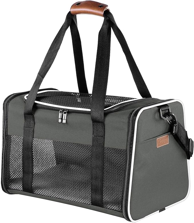 Cat Carrier - Portable Foldable Dog Pet Carrier, Soft-Sided Pet Bag up to 15 Lbs, Airline Approved Travel Puppy Carrier