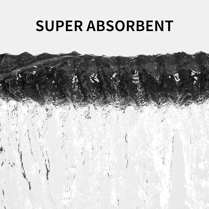 6 PC Bath Towel Set, 40"x80" Oversized Bath Sheets, Charcoal Gray | Microfiber, Quick Dry, Highly Absorbent, Towels for Bathroom, 2 Extra Large Bath Towels, 2 Soft Hand Towels, 2 Washcloths - Image 6