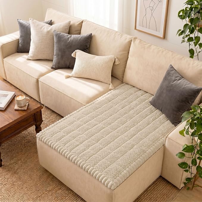 Smiry Couch Cover for Dogs, Non Slip Fuzzy Pet Sofa Covers Washable | Sofa Slipcovers for Sectional Couch, Soft Thick Furniture Protector for Cats Dogs, Against Fur, Dirt, Scratch (43"x63") by Smiry