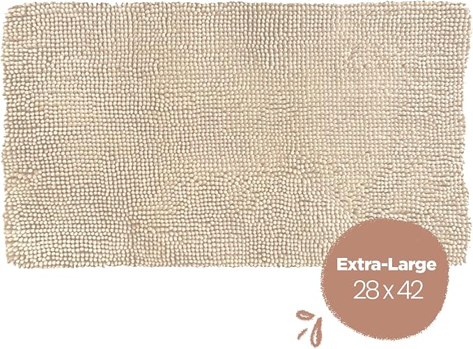 Soggy Doggy Crate Mate Dog Crate Pad, Beige, Extra-Large 28x42 | Reversible chenille pad; absorbs 7x its weight; fits wire, plastic crates & cars; puppy to senior dog; quick-dry - Image 4