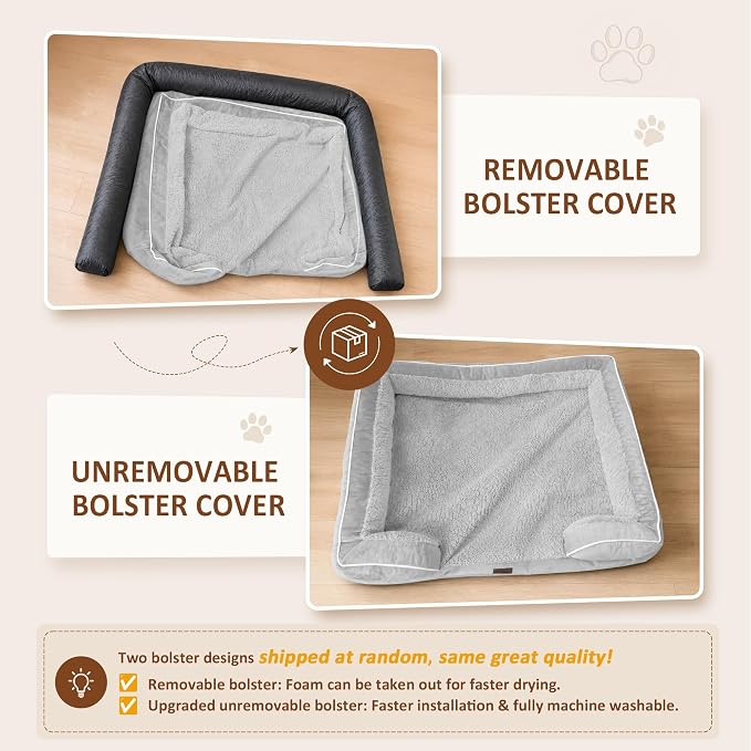 Comfort Expression Orthopedic Dog Bed for Medium Size Dog with Bolster | Waterproof Dog Couch Bed with Washable Cover & Non-Slip Bottom, Supportive Egg Crate Foam Medium Pet Bed, 30x20 Inch - Image 6