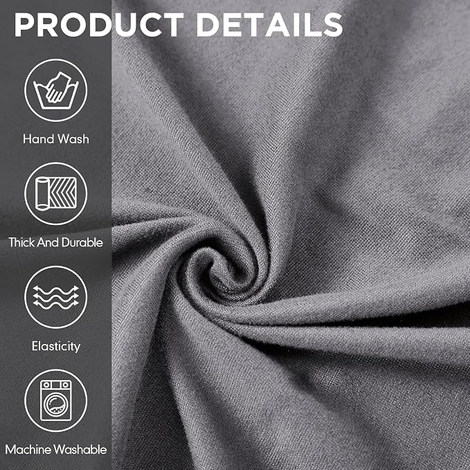 Peryiter 7 Pcs L Shape Sectional Recliner Sofa Covers 5 Seat Sectional Couch Covers Milk Silk Velvet Stretch Reclining Sofa Slipcover Furniture Protector for Living Room(Light Gray,Milk Silk) - Image 5