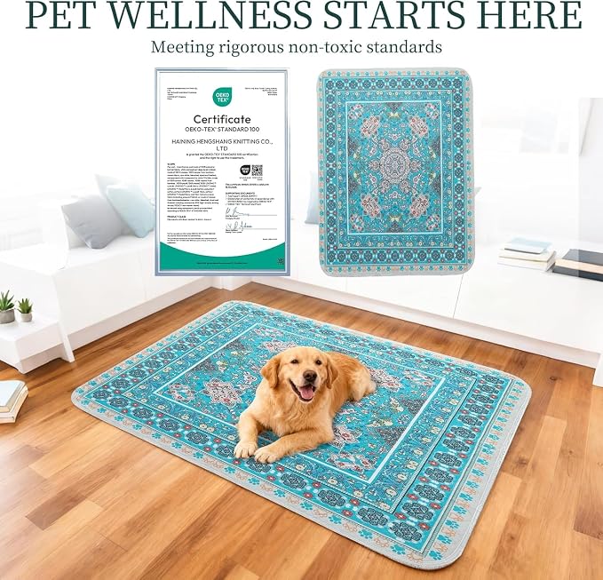 Homimp Guinea Pig Cage Liners, 2 Pack Washable Pee Pads for Dogs, Waterproof & Leakproof Puppy Pee Pads, Super Absorbent Reusable Bedding with Anti-Slip Backing for Rabbit,Bunny,Hamster, Blue, 24"x47" - Image 4