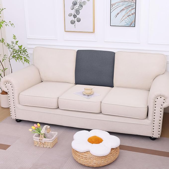 hyha Waterproof Couch Cushion Covers, Anti Slip Sofa Slipcovers for Pets | Waterproof Protection, Thick Jacquard Fabric, Wear Resistant, Anti Slip, Pet Protection (1 Piece for Backrest M) - Image 2