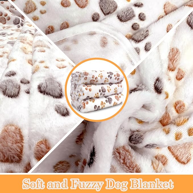 Dog Blankets for Medium Large Dogs Washable, 3 Pack Pet Blanket Washable 41" x 31", Fuzzy Soft Puppy Throw Cover for Kennel Crate Bed - Image 2