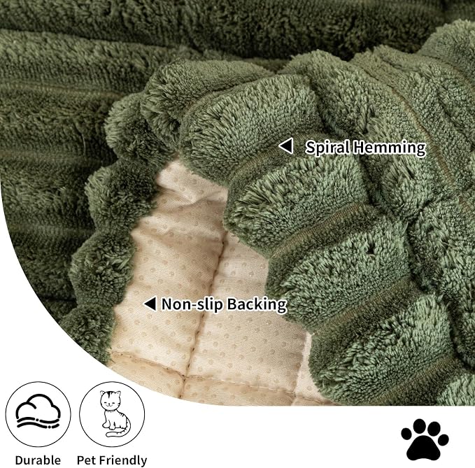 Sofa Couch Cover, Sofa Covers for Dogs Washable, Non-Slip Striped Sofa Slipcovers for Sectional Sofa, Sofa Cover Furniture Protector for L Shaped(Dark Green, 27.6"x 59") - Image 3