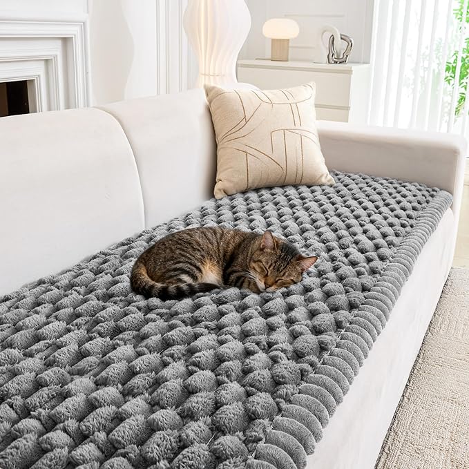 Plush Couch Cover for Dogs Non Slip Pet Sofa Protector, Ultra Soft Washable Couch Cover for Pets, Anti-Slip Backing Furniture Protector for Cats & Dogs, Fits Standard & L-Shape Sofas (3 Sizes) by Unknown