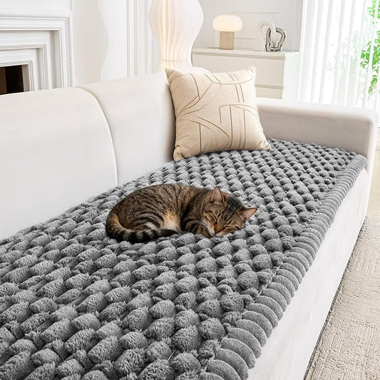 Plush Couch Cover for Dogs Non Slip Pet Sofa Protector, Ultra Soft Washable Couch Cover for Pets, Anti-Slip Backing Furniture Protector for Cats & Dogs, Fits Standard & L-Shape Sofas (3 Sizes) by Unknown