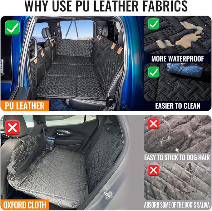 MAXFUT Dog Back Seat Extender for Truck,Truck Dog Seat Cover Back Seat,Dog Hammock for Truck,Hard Bottom Seat Extender,Pet Seat Covers for F150/RAM1500/Silverado - Image 5