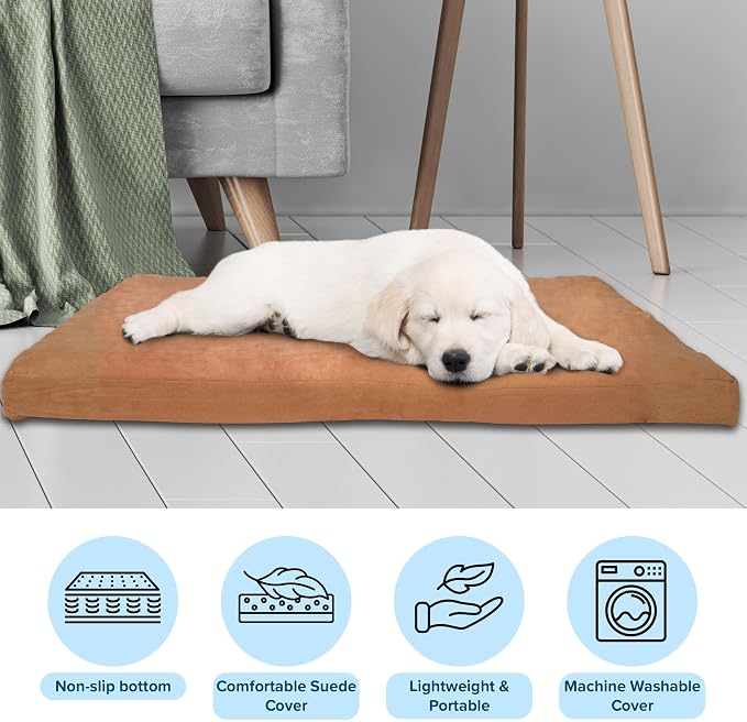 Petmaker Water-Resistant Dog Bed - Orthopedic Dog Bed with Removable Washable Cover, Non-Slip Bottom, and Egg Crate Style Foam - 44in Large Pet Mattress- Puppy Essentials (Clay) - Image 2