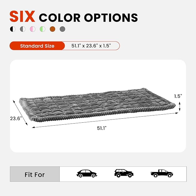 HiPetpy Backseat Dog Bed Mat for Car, Non-Slip Dog Bed for Car Back Seat, Soft & Cozy Dogs Blanket, Washable Travel Pet Mat Seat Protector for Cars, SUVs, Trucks - Image 5