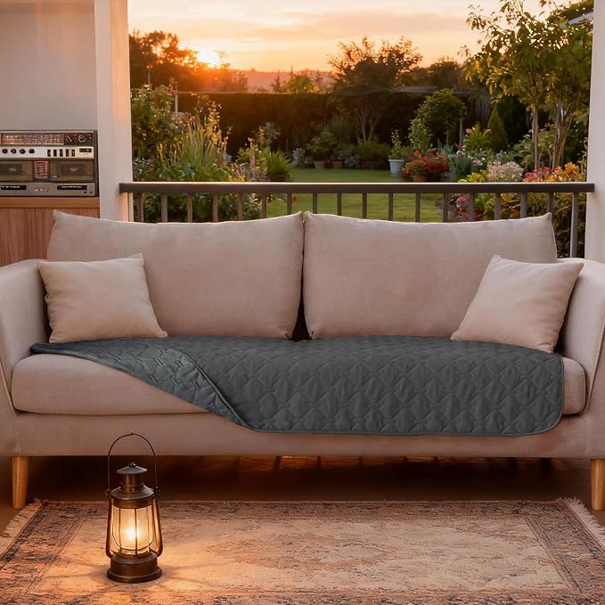 gogobunny 3X Stronger Waterproof Pet Blanket, Scratch Proof Furniture Protector for Dogs Cats, Reversible Cover 30x70 Inch, Dark Grey - Image 4