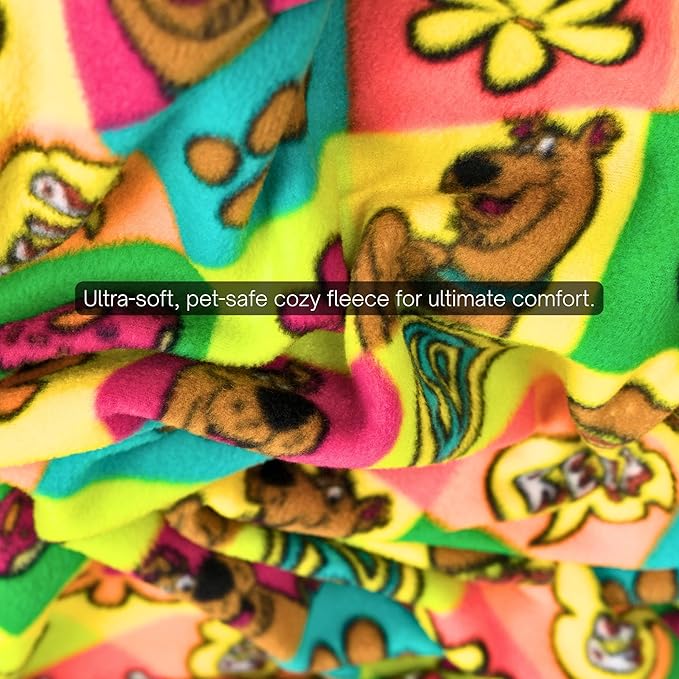 Scooby Doo Pet Throw & Squeaky Pillow Set, Stimulating Toy As Gifts for Puppies, Cats, Dogs, (Officially Licensed) By Franco - Image 4