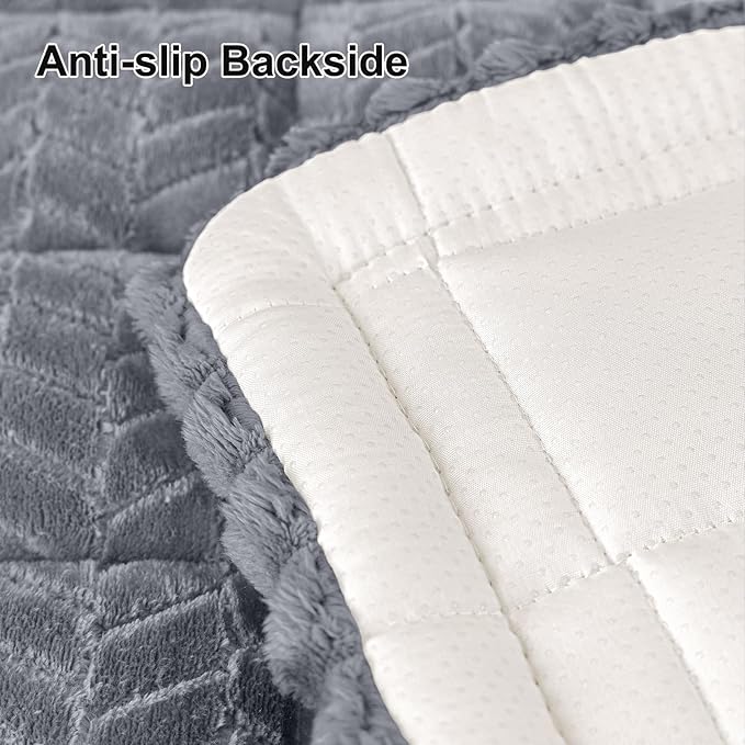 Smiry Couch Cover for Dogs, Non Slip Fuzzy Pet Sofa Covers Washable | Sofa Slipcovers for 3 Cushion Couch, Soft Thick Furniture Protector for Cats Dogs, Against Fur, Dirt, Scratch (27.6"x88") - Image 6