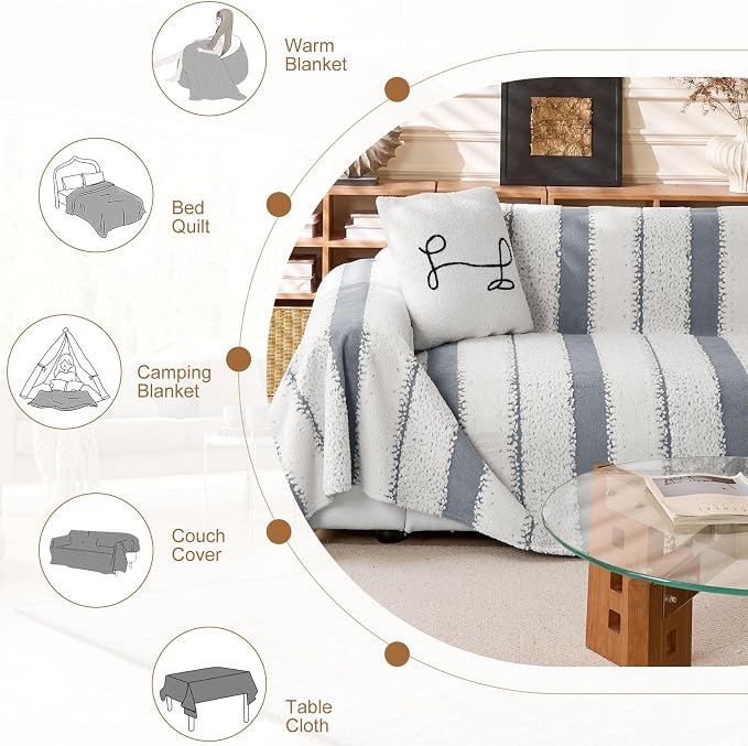 Non Slip Couch Covers for 2 Cushion Couch Sofa, Pet Friendly Sofa Covers Washable, Heavy Duty Scratch Resistant Furniture Cover for Dogs Fits Love Seat, 71" x 102" - Image 4