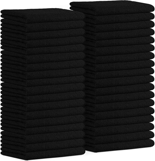 Avalon Towels Microfiber Cleaning Cloths (Value Pack of 36) - Size 16 x 16 Inches, Highly Absorbent Cleaning Rags, Lint Free, Reusable and Washable, Microfiber Towels for Cars by AvalonTowels