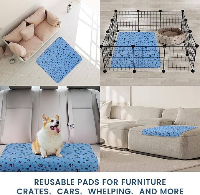 Washable Pee Pads for Dogs,2 Pack Extra Large 48"x48" Super Absorbent Reusable Puppy Pads,Non-Slip 100% Waterproof Dog Pee Pad,Pet Training Pads for Couch, Crate,Potty Training,Floor - Image 5