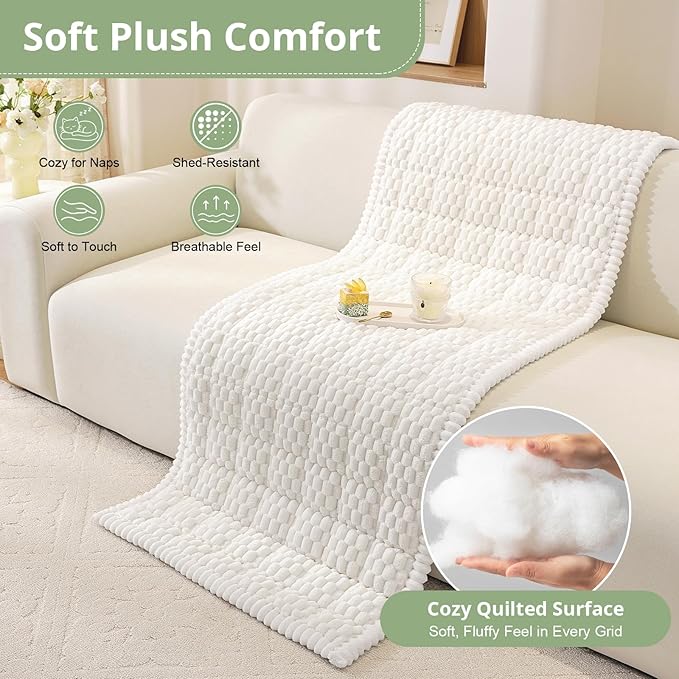 OstepDecor Couch Cover for Dogs, Washable Non Slip Sofa Cover for Pets, Soft Couch Covers for Sofa, Loveseat and Sectional, Furniture Protector Against Pet Hair & Scratches (20" x 24", White) - Image 6