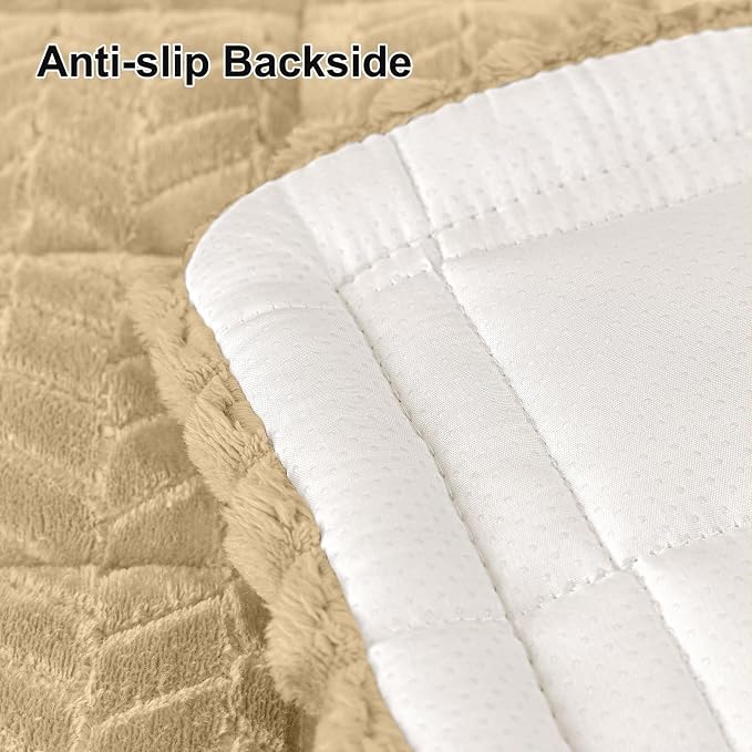 Smiry Couch Cover for Dogs, Non Slip Fuzzy Pet Sofa Arm Covers Washable | Sofa Slipcovers for Armrest & Backrest, Soft Thick Furniture Protector for Cats Dogs, Against Fur, Dirt (27.6"x27.6") - Image 6
