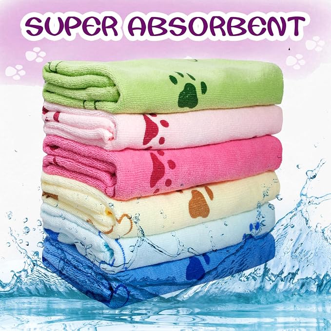 30 Pcs Dog Towels for Drying Dogs Bulk 20 x 40 Inch Quick Drying Pet Bath Towels Colorful Pet Grooming Towel Absorbent Microfiber Towel for Small Medium Large Dog Puppy Cat (Multicolor) - Image 3