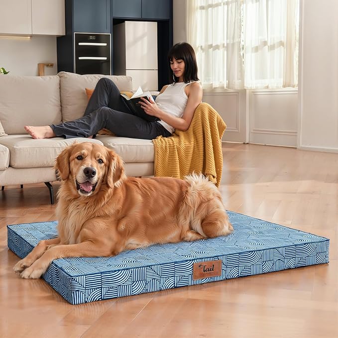 Jumbo Waterproof Orthopedic Dog Bed for Extra Large Dogs | Egg Crate Foam, Pressure Relief, Fits 54x37 Crates, Machine Washable 1680D Oxford Cover, Indoor & Outdoor Use, Up to 150 lbs - Image 4
